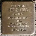 Stolperstein für Heinz Cohn (Mainzer Straße 31)