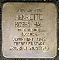 Stolperstein für Henriette Rosenthal (Genter Straße 1)