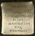 Stolperstein für Hilde Schwarz (Kurfürstenstraße 18)