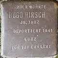 Stolperstein für Hugo Hirsch (Im Dau 12)