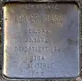 Stolperstein für Ida Erdmann (Zwirner Straße 33)
