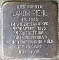 Stolperstein für Jakob Piehl (Schnurgasse 64)