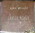 Stolperstein für Jakob Schön (Sternengasse 48)