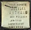 Stolperstein für Juliska Altmann (Aachener Straße 28)