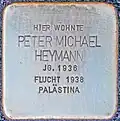 Stolperstein für Peter Michael Heymann (Kinkelstraße 9)