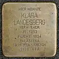 Stolperstein für Klara Landesberg (Görresstraße 15)