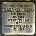 Stolperstein für Klara Scheiberg (Rolandstraße 69)