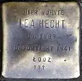 Stolperstein für Lea Hecht (Engelbertstraße 44)