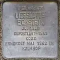 Stolperstein für Lieselotte Eckstein (Im Weichserhof 8)