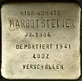 Stolperstein für Margot Steiner (Kurfürstenstraße 18)
