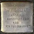 Stolpersteine Köln, Markus Meyer (Rolandstraße 63)