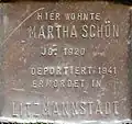 Stolperstein für Martha Schön (Sternengasse 48)