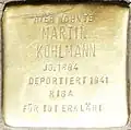 Stolperstein für Martin Kohlmann (Roonstraße 58)