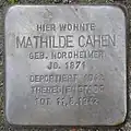 Stolperstein für Mathilde Cahen (Theodor-Heuss-Ring 50)