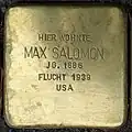 Stolperstein für Max Salomon (Lothringerstraße 1)