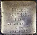 Stolperstein für Norbert Hartmann (Roonstraße 28)