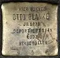 Stolperstein für Otto Blanke (Jülicher Straße 9)