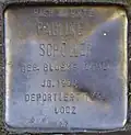 Stolperstein für Pauline Schüller (Zwirner Straße 33)