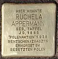 Stolperstein für Ruchela Appermann (Bayardsgasse 4)