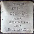 Stolperstein für Ruth Kaufmann (Kartäuserwall 7)