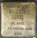 Stolperstein für Siegfried Hertz (Bonner Straße 33)