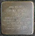 Stolperstein für Sylvia Kohn (Thieboldsgasse 6)