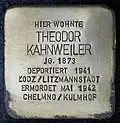 Stolperstein für Theodor Kahnweiler (Neusser Wall 46)