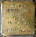 Stolperstein für Theresia Meyer (Mauritiussteinweg 81)