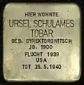 Stolperstein für Ursel Schulames Tobar (Meister-Gerhard-Straße 5)