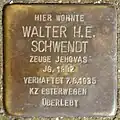 Stolperstein für Walter H.E. Schwendt (Bamberger Straße 6)