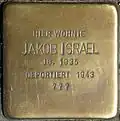 Stolperstein für Jakob Israel (Hohenstaufenring 6)