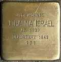 Stolperstein für Johanna Israel (Hohenstaufenring 6)
