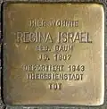 Stolperstein für Regina Israel (Hohenstaufenring 6)