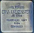 Stolperstein für Erna Falkenstein (Blaubach 67)