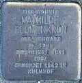 Stolperstein für Mathilda Blumenkorn (Blaubach 67)