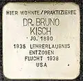 Stolperstein für Dr. Bruno Kisch (Kaesenstraße 19)