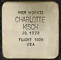 Stolperstein für Charlotte Kisch (Kaesenstraße 19)