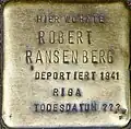 Stolperstein für Robert Ransenberg (Eifelstraße 6)