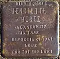 Stolperstein für Henriette Hertz (Görresstraße 15)