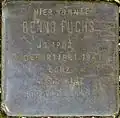 Stolperstein für Benno Fuchs (Hardefuststraße 8)