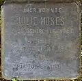 Stolperstein für Julie Moses (Hardefuststraße 8)