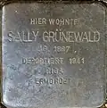 Stolperstein für Sally Grünewald (Hardefuststraße 8)