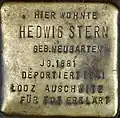 Stolperstein für Hedwig Stern (Brüsseler Straße 4)
