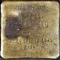 Stolperstein für Albert Schönfeld (Heinsbergstraße 22)