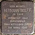 Stolperstein für Hermann Wolff (Biberstraße 1)