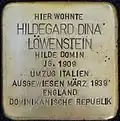 Stolperstein für Hildegard Dina Löwenstein (Hilde Domin) (Riehler Straße 23)