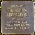 Stolperstein für Ruth Ellen Hirschhorn (Ludolf-Camphausen-Straße 34)