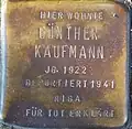 Stolperstein für Günther Kaufmann (Mozartstraße 54)