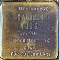 Stolperstein für Dagobert Voos (Mozartstraße 54)