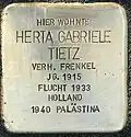 Stolperstein für Herta Gabriele Tietz (Parkstraße 61)